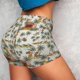 thumbnail image 4 of Fotbe Hawaiian Style Shorts Sin Costuras – Shorts Deportivos de Cintura Alta para Mujer, Elásticos para Gimnasio, Yoga, Running o Ciclismo-Small, 4 of 8
