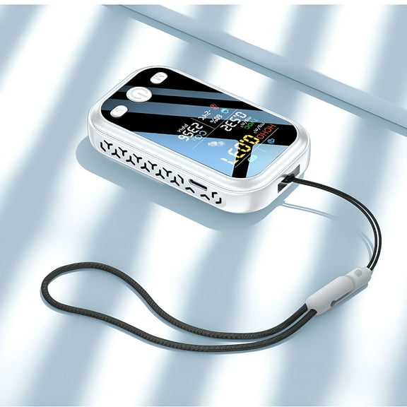 GJX Portable 3-in-1 CO Detector,Handheld Carbon Monoxide Sensor,Monitors CO2 Concentration,Temperature & Humidity,Compact,Rechargeable,Home Car RV,85x51x17mm