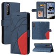 thumbnail image 1 of Case for Sony Xperia 5 II Leather Wallet Book Flip Folio Stand View Cover - Blue, 1 of 5