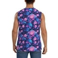 thumbnail image 4 of KLL Blue Skull Rose Print Workout Tank Tops Gym Sleeveless Fitness Muscle Tee-Large, 4 of 7