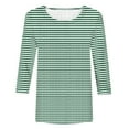 thumbnail image 4 of Yuzhih Summer Tops for Women 3/4 Sleeve Round Neck Tshirt Trendy Soild Lightweight Hollow out Clothes 2024, 4 of 4