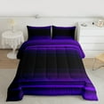 thumbnail image 2 of jejeloiu Minimaliat Stripe Bedding Comforter Set,Modern Geometric Line Twin Comforter Sets,Purple Black Bedding Set For Girls Boys,Super Cozy Room Decor Reversible,2pcs, 2 of 8