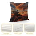 thumbnail image 4 of Orinice Bird Rock Sunset Graphic Decorative Throw Pillow Cover for Home Couch Living Room Bed Sofa - Printed on Both Sides - Pillow Case 1PC 22x22in, 4 of 5