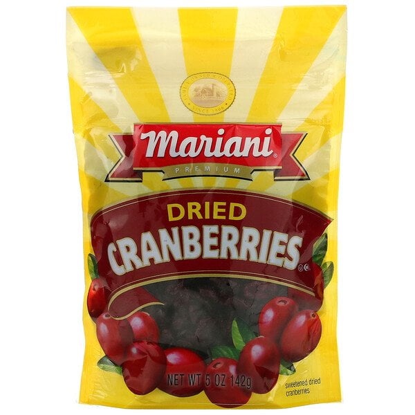 Mariani Dried Fruit, Premium Dried Cranberries, 5 oz Pack of 2