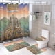 thumbnail image 1 of Stardew Valley-theme 4-Piece Shower Curtain Set with Rugs, Waterproof Bathroom Decor Set Includes Bath Mat, U-Shaped Rug, Toilet Lid Cover and Curtain with Hooks, 1 of 4