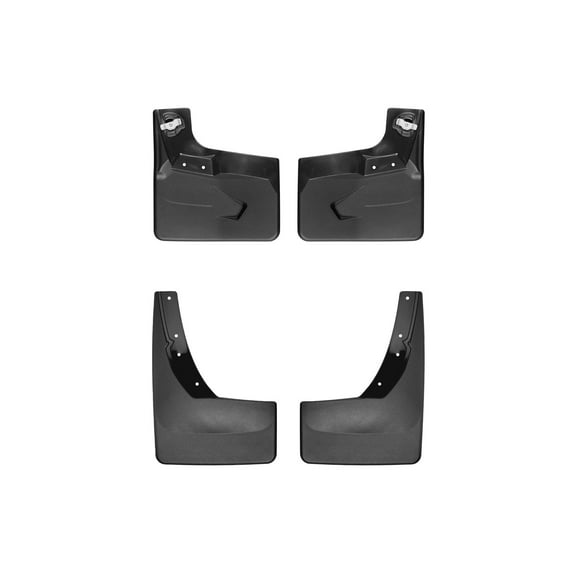 WeatherTech Custom No Drill Splash Guard MudFlaps compatible with 2022-2024 Ford Expedition, Front & Rear Set - Black
