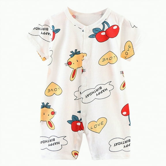 Hessimy Infant Baby Boys Little Brother Romper Jumpsuit Bodysuit Winter Clothes Outfits short sleeve bodysuit button (Red,18-24 Months)