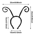thumbnail image 4 of UJNDER Unisex Halloween Antenna Headband for Stage Performance and Party Wear Headbands for Women,Black,One Size, 4 of 5