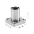 thumbnail image 2 of MasteelfCA 2pcs Linear Bearing Extra Long Linear Bearing 3D Printer Flange Ball Bearing, 2 of 7