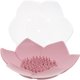 thumbnail image 3 of Silicone Flower Soap Tray 2pcs Set – Elegant Draining Soap Holder for Bathroom and Kitchen Use, Quick Drying, White & Pink, 3 of 4
