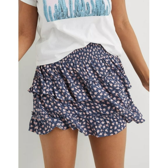 Aerie FRESH BRIGHT Women's Ruffle Mini Skirt, US Medium