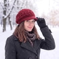 thumbnail image 5 of Loritta 2 Pack Women Winter Hat Slouchy Warm Knit Beanie Cap Black and Red, 5 of 10