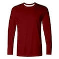 thumbnail image 4 of JPVDPA Men's Big and Tall Shirts, Long Sleeve Basic T Shirts Athletic Loose Fit Tops Crew Neck Stretch Pullover Tee Wine L, 4 of 6