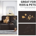 thumbnail image 4 of ZXNYH PU Leather Recliner slipcovers, Waterproof Stretch Sofa Covers, 4 Pieces Stretch Furniture Protector, Anti-Slip Elastic Strap Shield Pets Kids Children Cats Dogs (Recliner, Chocolate), 4 of 6
