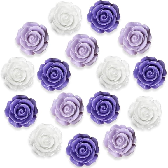 THLKIF 15 Pcs Rose Fridge Magnets, Cute 3D Colorful Flower Refrigerator Decorative Magnets for Whiteboard, Locker, Cabinet, and Home Office Decor