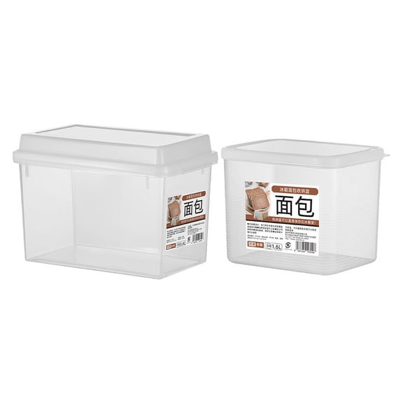 BESTYASH 2-Pack Airtight Plastic Bread Box for Kitchen Countertop, Bread and Sandwich Storage Container