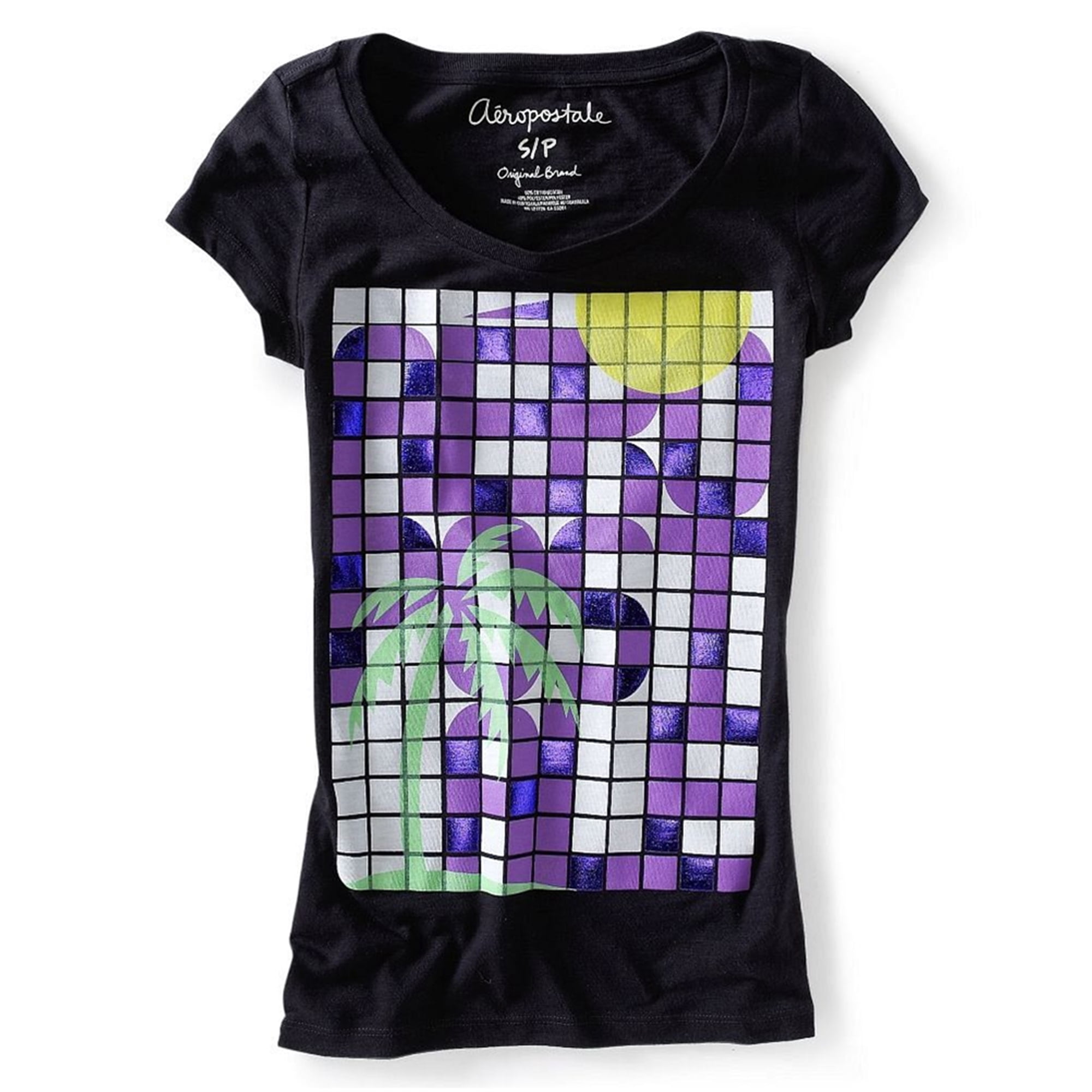 Aeropostale Womens Toucan Palm Tree 