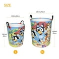 thumbnail image 3 of Silaia Bluey Print Round Laundry Clothes Hamper,Laundry Basket with Handles,Baby Toys Storage Organizer,Bins Laundry Basket for Bathroom, Bedroom Decorate-Small, 3 of 6