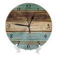 thumbnail image 2 of Reloj de pared de madera flotante, silencioso, sin tictac, de 10 pulgadas, estilo rústico retro, decorativo para sala de estar, cocina, hogar, baño y dormitorio, 2 of 7