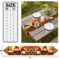thumbnail image 3 of Orange Gnomes Fall Table Runner Linen Burlap Table Runner 48 Inches Long Thanksgiving Pumpkins Forest Dresser Scarves for Kitchen Island Coffee Dining Room Party Wedding Holiday Decoration 13"x48", 3 of 8