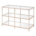 thumbnail image 3 of Scoles 2-Shelf Glass Top Console Table, Champagne, 3 of 5
