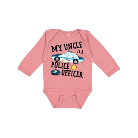 

Inktastic My Uncle is a Police Officer Gift Baby Boy or Baby Girl Long Sleeve Bodysuit