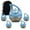 Blue Tree Urns-3, variant on MUKTIVE Tree Cremation Burial Urns for Human Ashes Adult Female, Black Combo Sets Decorative Memorial Funeral Urn for Ashes Father & Mother, Human Urns for Adult (1 Large 10 ", 4 Keepsake 3 ")