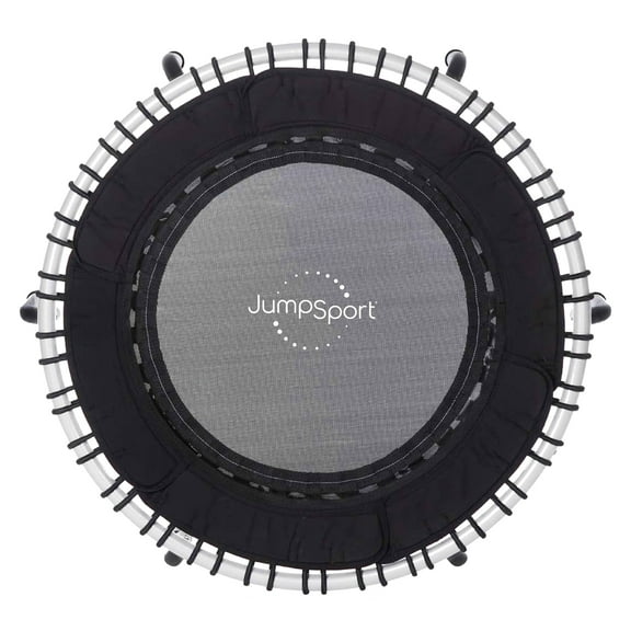 Open Box JumpSport 250 Workout Rebounder for Adults, 39"Mini Trampoline, White