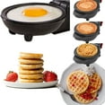 thumbnail image 3 of Dash Waffle Maker & Pancake Sunnyside Egg Maker, 7 Removable Plates Includes, Plate Storage Case, 3 of 6
