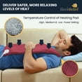 thumbnail image 2 of Sleek Relief Fast-Heating & Auto Shut off Electric Heating Pad for Back Pain and heating pads Cramps Relief - 3 Temperature Settings Hot Heated Pad , XL, Red, 2 of 6