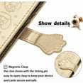 thumbnail image 3 of case for Samsung Galaxy A72 5G Cartoon Girl Wallet Case,Cat Dog Style Flip Phone Cover with Card Holder Wrist Strap & Screen Protector Kickstand PU Leather Cases for Samsung Galaxy A72 4G MG Gold, 3 of 16