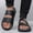 #0035-Black, variant on Men'S Pu Leather Flat Sandals With Adjustable Dual-Use Ankle Straps Comfortable Breathable Open-Toe Slip-On Sandals, Soft Casual Sliding Slippers Hiking Sandals Open Toe for Work Driving Gift