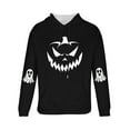 thumbnail image 5 of Yusimy Men's Hooded Sweatshirt Halloween Ghost Print Fleece-Lined Pocket Drawstring Long Sleeve Streetwear Cozy Winter Pullover, 5 of 5