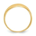 thumbnail image 2 of 14K Yellow Gold Ring Band Fashion Polished Diamond-cut Four Ridge Dome, Size 8, 2 of 5