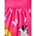 thumbnail image 6 of Mikrdoo Baby Girls Dress Cute Animals Print Sleeveless Summer Dress One Piece Casual Party Dress (3M-3T,Rose Red), 6 of 9