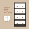 thumbnail image 5 of Furinno CUBICLE Vintage Vinyl Record Media Storage Organizer 8-Cube Dark Oak, 5 of 5