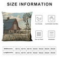 thumbnail image 5 of PRATYUS Farmhouse Decorative Pillow Case Farm Sketch Barn Fence Windmill Ranch Meadow Cloudscape Trees Throw Pillow Cover Home Decor Square Cushion Cover for Couch Bed Sofa 22x22in, 5 of 5