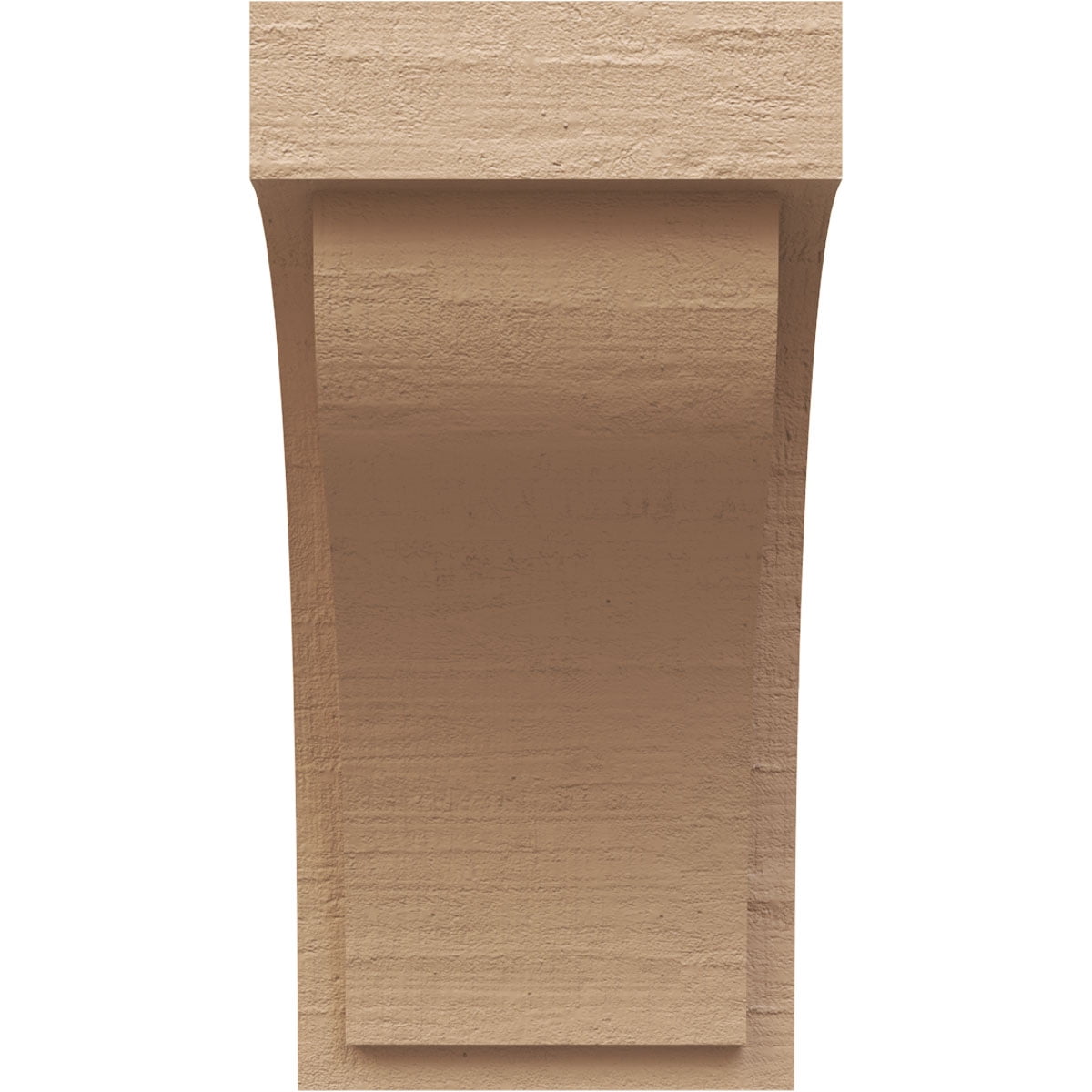 10"W x 10"D x 20"H Wide Helena Rough Cedar Woodgrain TimberThane Corbel, Primed Tan