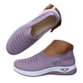 thumbnail image 3 of YLYL Women's Woven Orthopedic Sneakers Arch Support Breathable Slip on Diabetes Foam Walking Shoes, 3 of 9