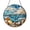 Acrylic 3.5 Inch, variant on Seashell Beach Horizon Stained Glass-Style Suncatcher, Real Glass Window Hanging, Coastal Decorative Panel Ornament for Ocean Window Art and Beach Theme Home Decoration