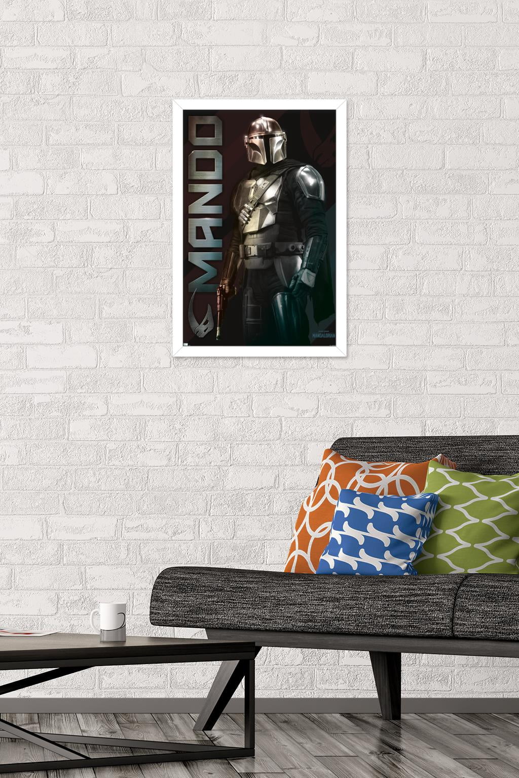 Star Wars: The Mandalorian - Name Wall Poster, 14.725" x 22.375", Framed