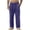 Dark Blue, variant on tarylea Cotton Linen Pants for Men Drawstring Straight Leg Elastic Waist Trousers Casual Loose Solid Color Lightweight Trousers[XXS,Orange]