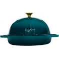 thumbnail image 2 of Flavehc Bread Oven Cast Iron Bread Dutch Oven with Cloche Lid for Bread Baking Darkcyan Enameled Cast Iron Bread Oven with Dome Lid for Sourdough, 2 of 6