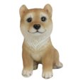 thumbnail image 2 of Lifelike Realistic Japanese Shiba Inu Puppy Dog Figurine With Glass Eyes 5"H, 2 of 6