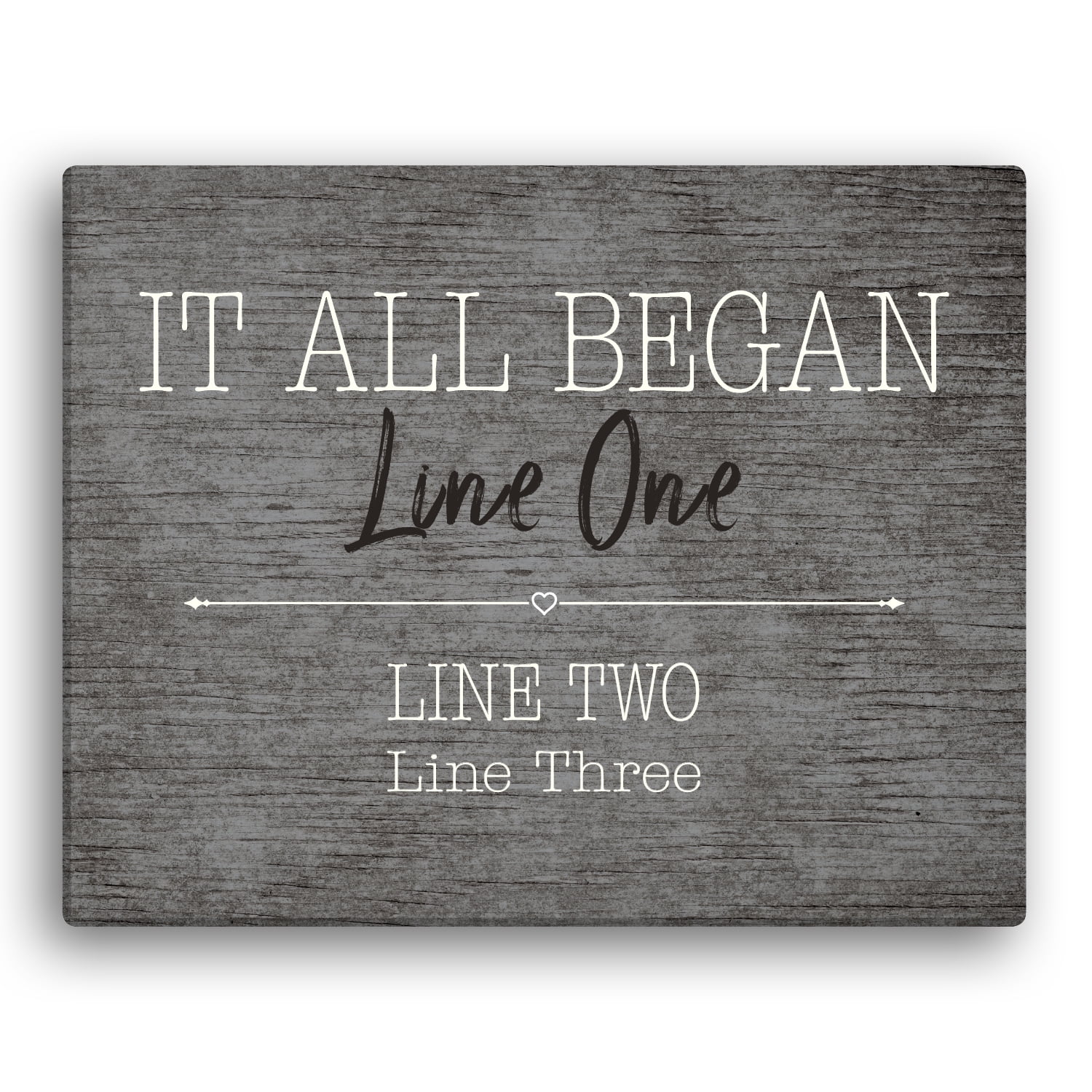 Personalized It All Began Canvas Print
