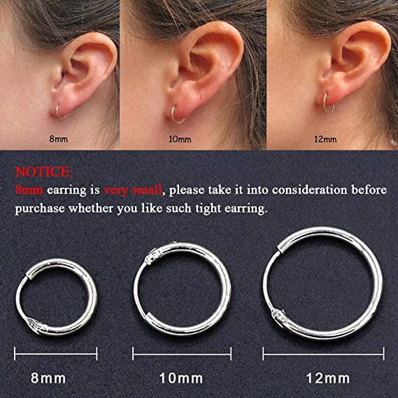 Besteel 5-10 Pairs Stainless Steel Small Hoop Earrings Clasp Gold Plated  Hoop... | eBay