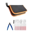 thumbnail image 2 of Juego de limas de diamante surtidas, limas pequeñas, bolsa de almacenamiento, cepillo de alambre profesional, accesorio, herramienta de tallado para, 2 of 8