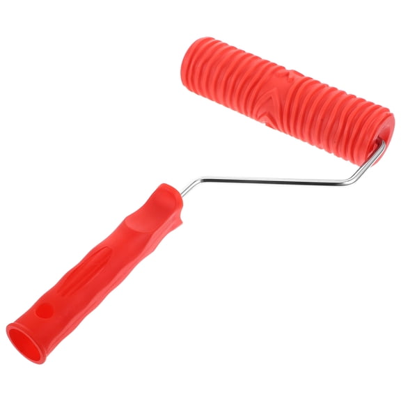 Raindrops  7 -inch Paint Roller Design Pattern Patterned Rollers Brush Red