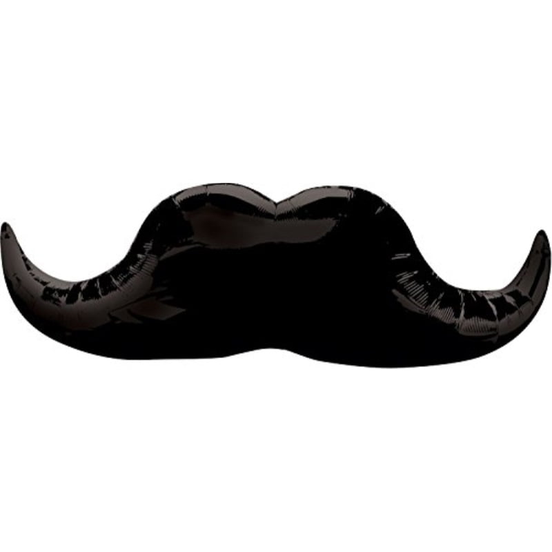 Amscan 2769601 35 x 12-inch Moustache Super Shape Foil Balloons -  