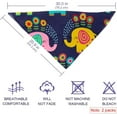 thumbnail image 3 of Dog Bandana 2 Packs Elephant Purple Cute Printing Cats Triangle Scarf Adjustable Pet Drool Bibs Kerchief Scarf for Puppy Kitten Boy & Girl, 3 of 6